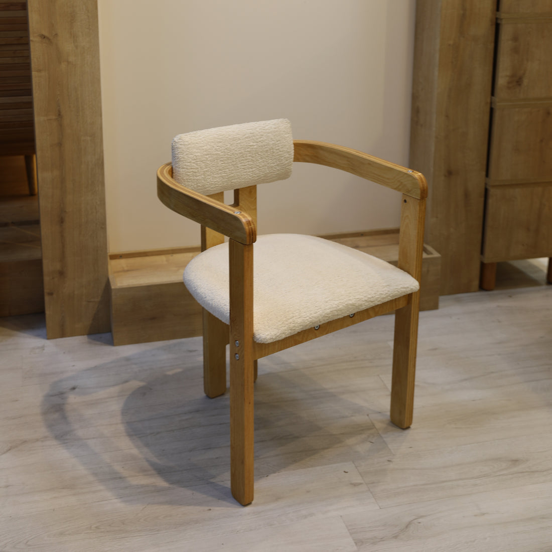 Scandinavian Design Chair Set (2 Pcs) | Comfortable Upholstered Seat, Beech Wood Frame | 71x57cm